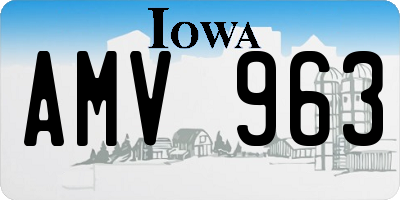 IA license plate AMV963