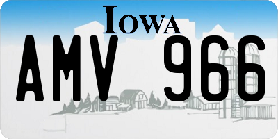 IA license plate AMV966