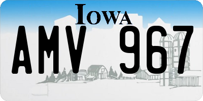 IA license plate AMV967