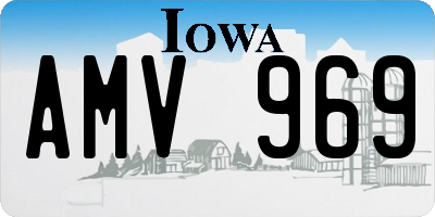 IA license plate AMV969