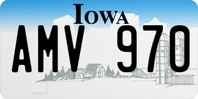 IA license plate AMV970
