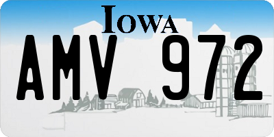 IA license plate AMV972