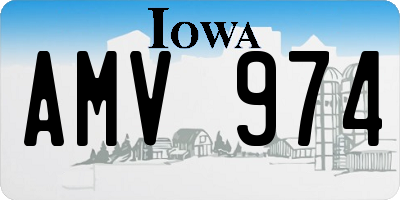 IA license plate AMV974
