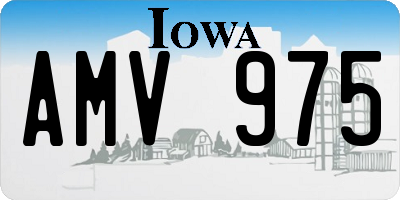 IA license plate AMV975