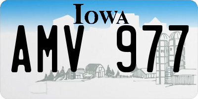 IA license plate AMV977
