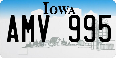 IA license plate AMV995