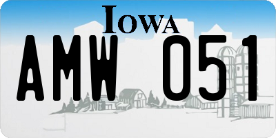IA license plate AMW051