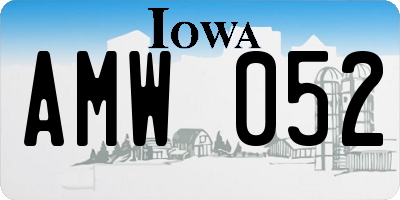 IA license plate AMW052