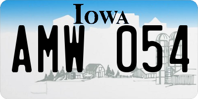 IA license plate AMW054