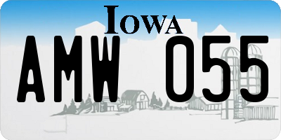 IA license plate AMW055