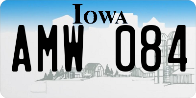 IA license plate AMW084