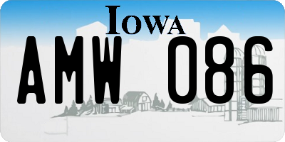 IA license plate AMW086