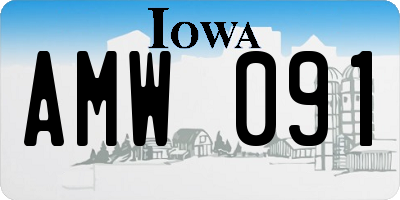 IA license plate AMW091
