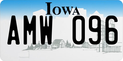 IA license plate AMW096