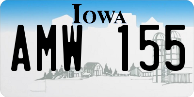 IA license plate AMW155