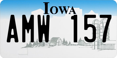 IA license plate AMW157