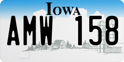 IA license plate AMW158