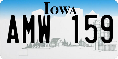 IA license plate AMW159