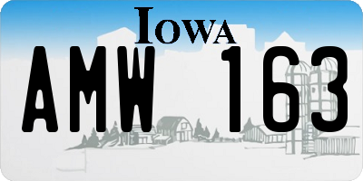 IA license plate AMW163