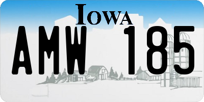 IA license plate AMW185