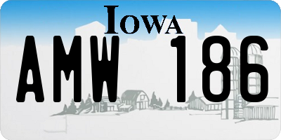 IA license plate AMW186