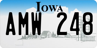 IA license plate AMW248