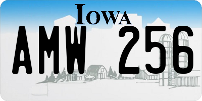 IA license plate AMW256