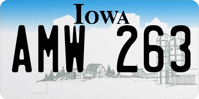 IA license plate AMW263
