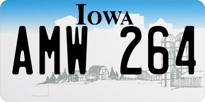 IA license plate AMW264
