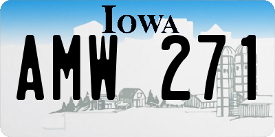IA license plate AMW271