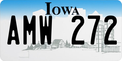 IA license plate AMW272