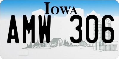 IA license plate AMW306