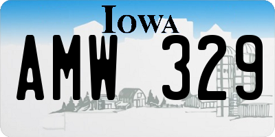IA license plate AMW329