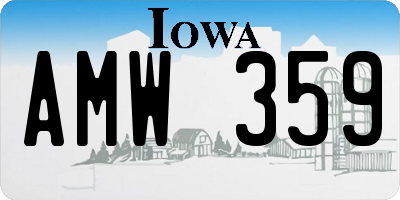 IA license plate AMW359