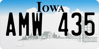 IA license plate AMW435