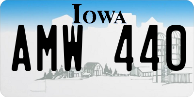 IA license plate AMW440