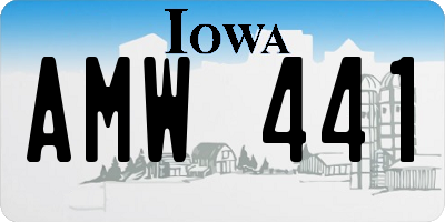 IA license plate AMW441