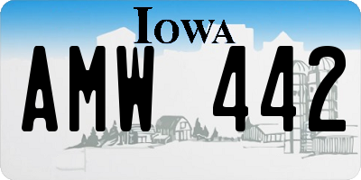 IA license plate AMW442