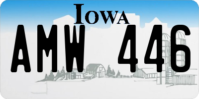 IA license plate AMW446