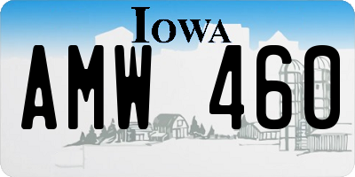 IA license plate AMW460
