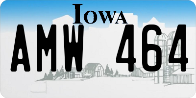 IA license plate AMW464