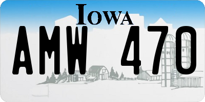 IA license plate AMW470