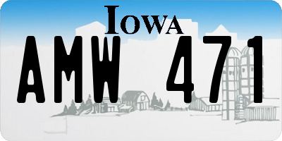 IA license plate AMW471
