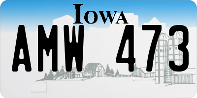 IA license plate AMW473