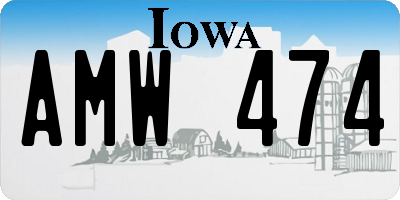 IA license plate AMW474