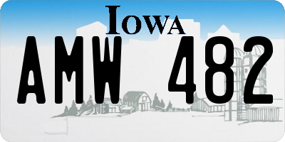 IA license plate AMW482