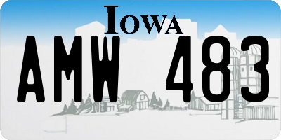IA license plate AMW483