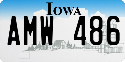 IA license plate AMW486