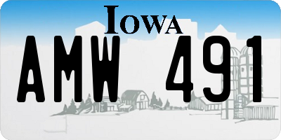 IA license plate AMW491