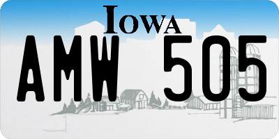 IA license plate AMW505